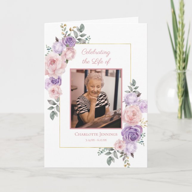 Programa Flores de Jardim Celebração Funeral da Vida (Frente)