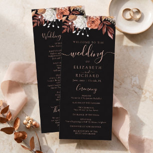 Programa Flores de Terracota Boho Outono Casamento Preto