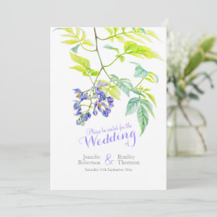 Programa Flores florais roxas flores aquarelas casamento