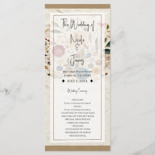 Programa Flores Prensadas Jardim Caprichoso Casamento Boêmi