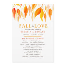 Folhas de laranja caindo aquarela casamento automá