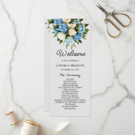 Programa Folheto de Cerimônia de Casamento Personalizado co
