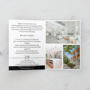 Programa Folheto de Lista de Imóveis de Luxo Elegante