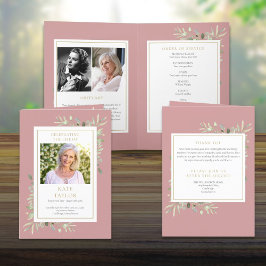 Programa Folheto de Serviço Funerário de Verduras Memorial