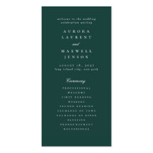 Programa Folk Floral Botanical Frame Wedding Suite