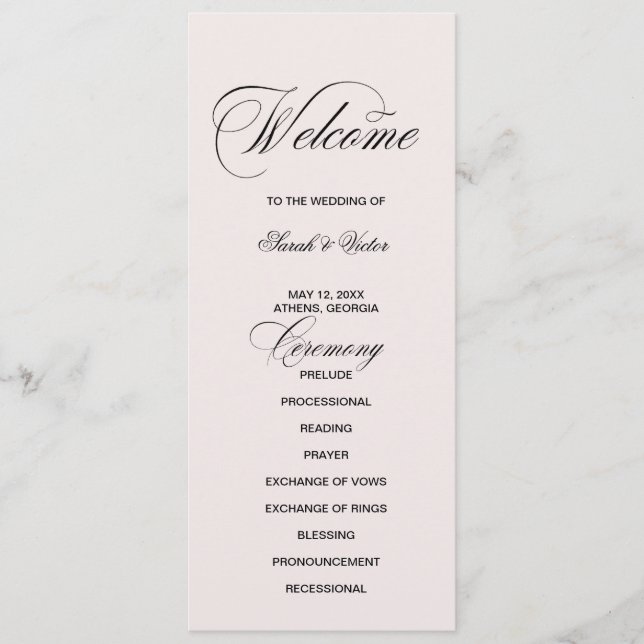 Programa Formal Elegant double side program card  (Frente)