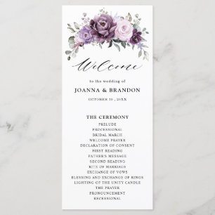 Programa Formas de Casamento Floral Moody Blooms Roxo Dusty
