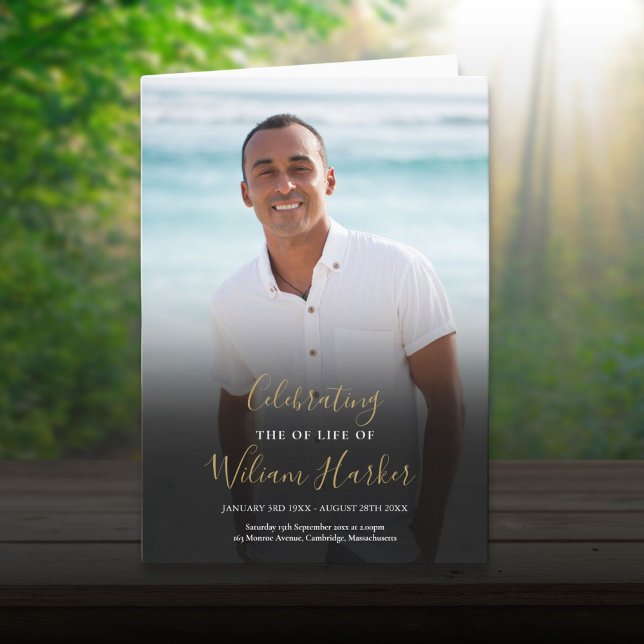 Programa Foto Da Ordem De Serviço Do Memorial Funeral (Funeral Memorial Order Of Service Photo Program)