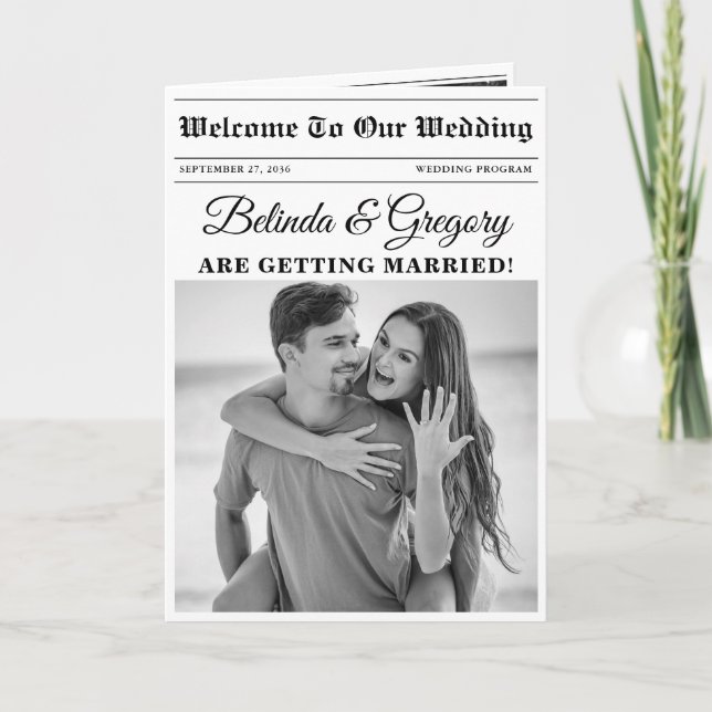 Programa Foto divertida do Jornal de Casamento Ordem de Ser (Frente)