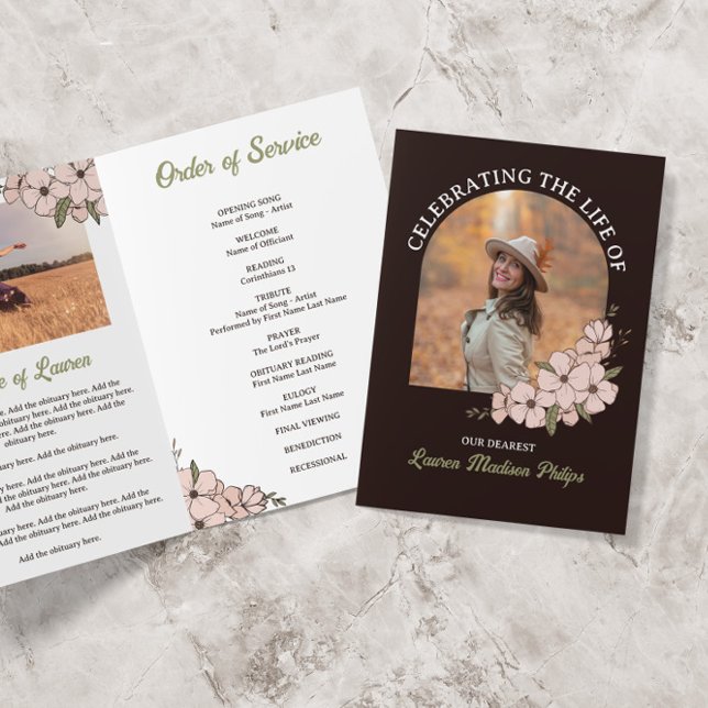 Programa Foto do Arco Floral Dark Brown Celebrando a Vida (Criador carregado)