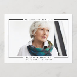 Programa Foto do Funeral Elegante Simples