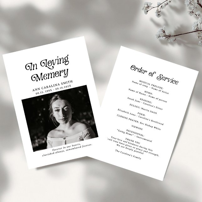 Programa Foto Funeral Retroativa Mínima Em Memória Adorável (Criador carregado)