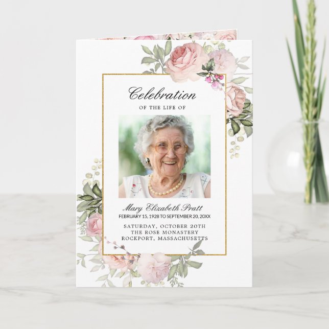 Programa Foto Memorial Celebração Funeral da Vida (Frente)