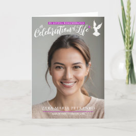 Programa Foto rosa roxa da pomba do funeral do serviço de m