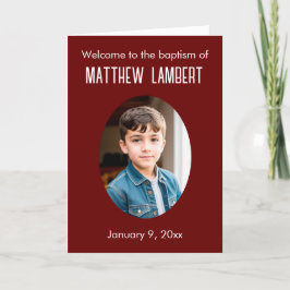 Programa Foto Vermelha Escura Frente Polka-Dot Dobrada Bati