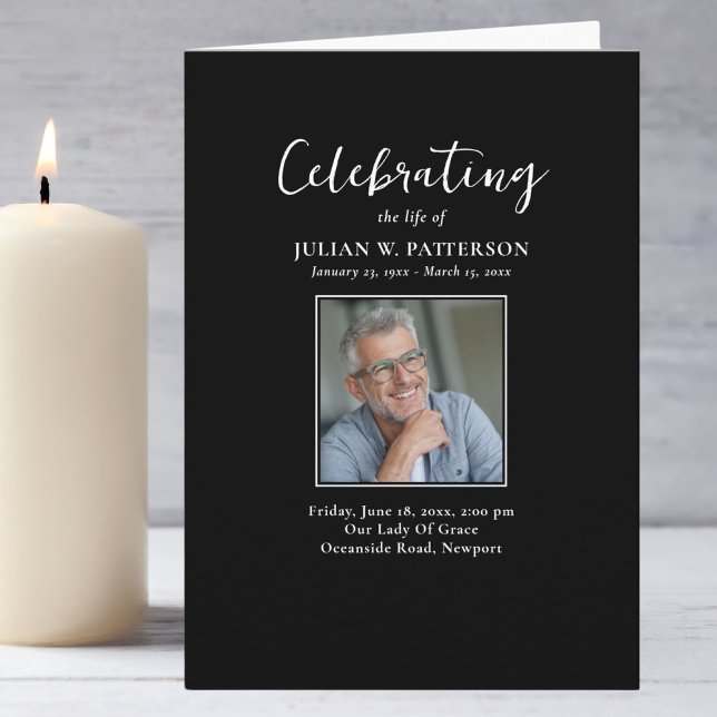 Programa Fotos Simples de Celebração da Vida, Funeral (Criador carregado)