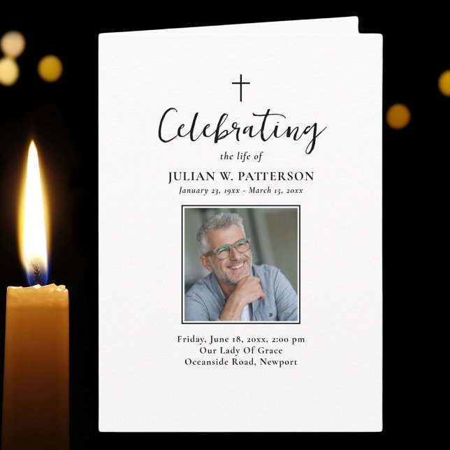 Programa Fotos Simples Ordem Funeral Clássica de Serviço (Criador carregado)