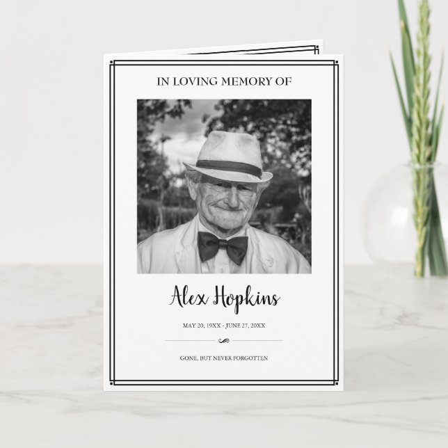 Programa Frame Photo Memorial Folheou Funeral (Frente)