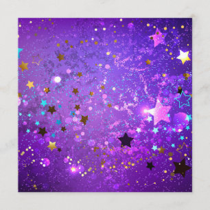 Programa Fundo de folhas roxas com estrelas