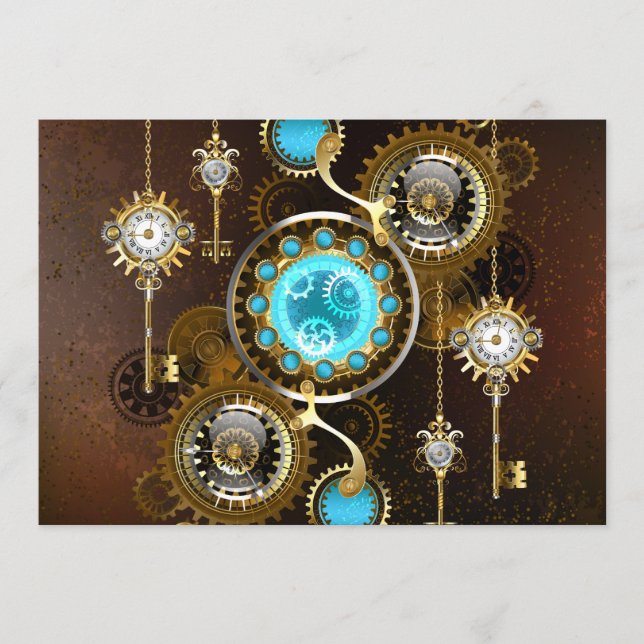 Programa Fundo Rusty Steampunk com Lentes Turquesa (Frente)