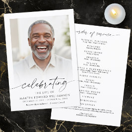 Programa Funeral Celebration of Life Order of Service Photo