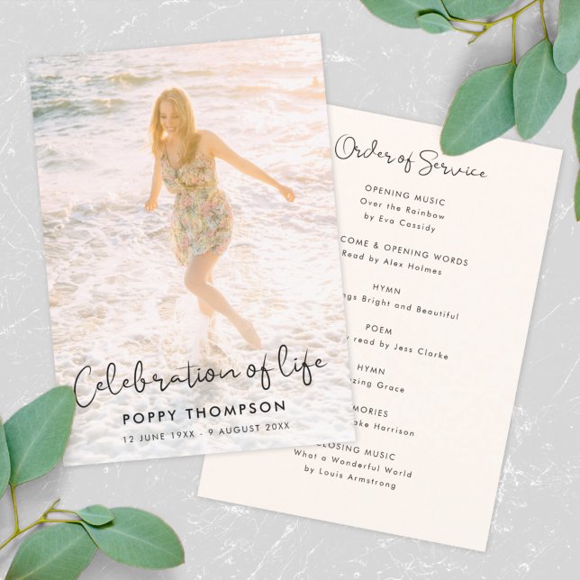 Programa Funeral da Ordem de Celebração da Vida Elegante (Criador carregado)