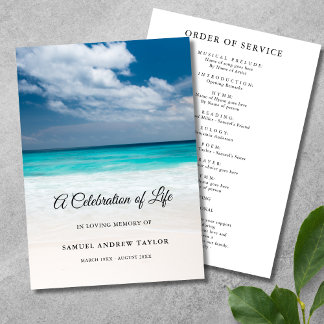 Programa Funeral de Celebração de Praia