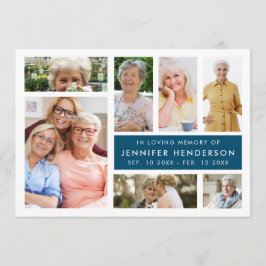 Programa Funeral de Colagem de Fotos Moderna em Adorável