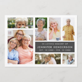 Programa Funeral de Colagem de Fotos Moderna em Adorável