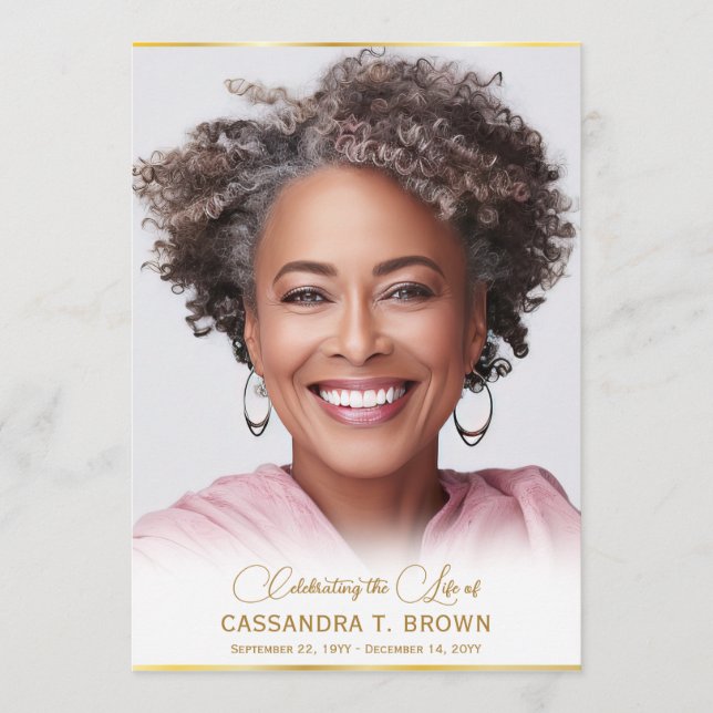 Programa Funeral de Foto Rim Dourado (Frente)