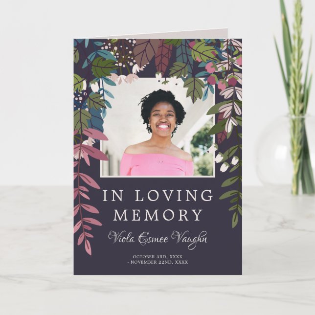 Programa Funeral de Fotografia do Olive Purple Gre (Frente)