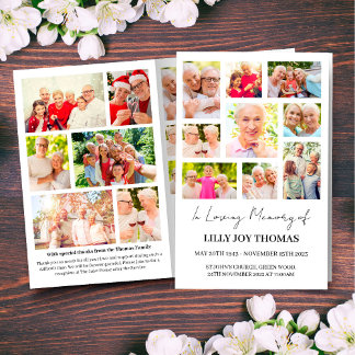 Programa Funeral de Fotos Moderna para Mulheres