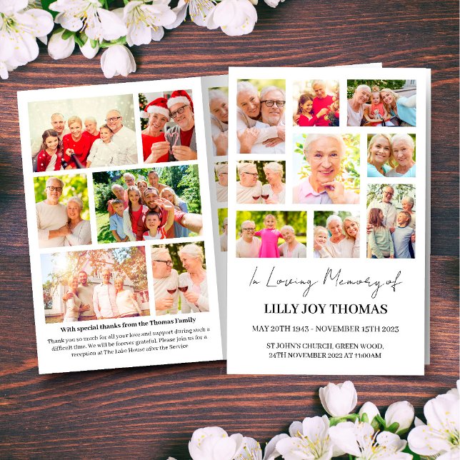 Programa Funeral de Fotos Moderna para Mulheres (Criador carregado)