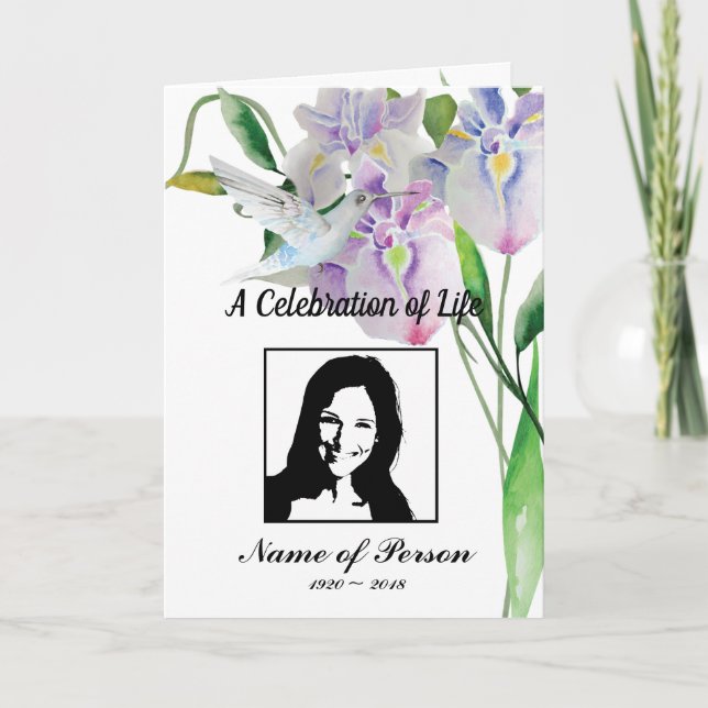 Programa Funeral Hummingbird & Iris (Frente)