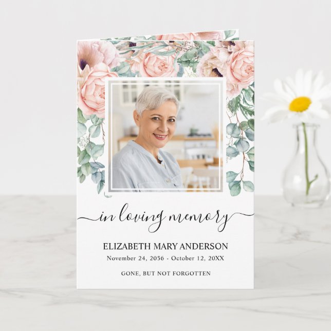 Programa Funeral Memorial Floral Rosa (Planta pequena)