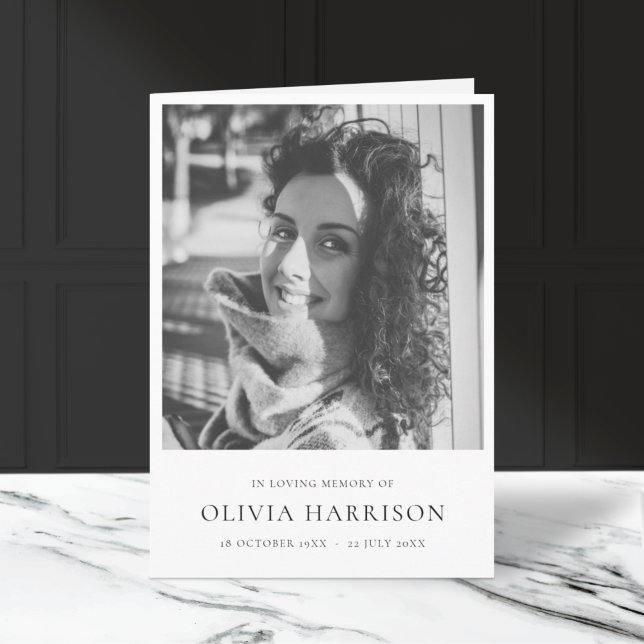 Programa Funeral Minimalista | Ordem de serviço dobrada (Criador carregado)