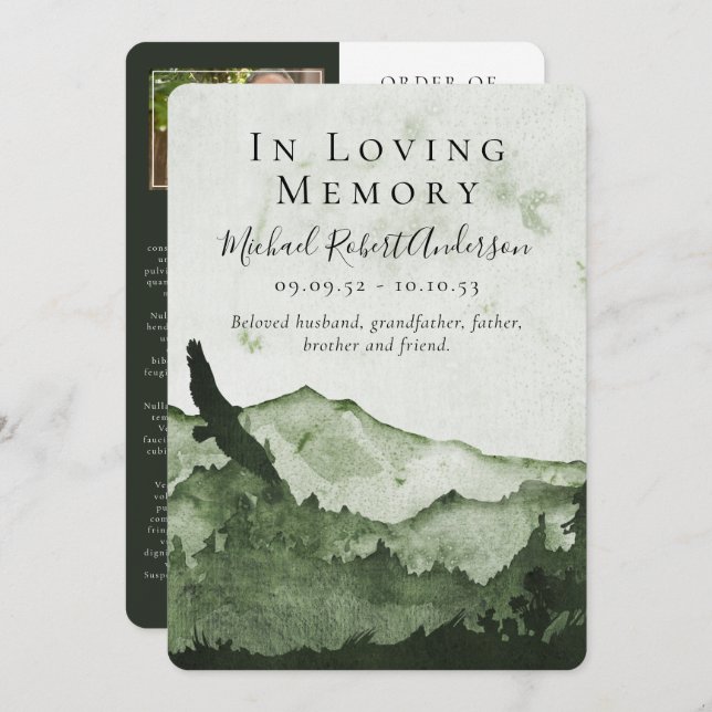 Programa Funeral Moderno De Memória Amante (Frente/Verso)