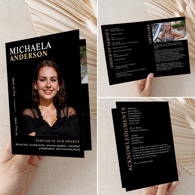 Programa Funeral Moderno / Memorial / Celebração da Vida (Criador carregado)