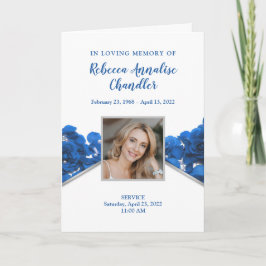 Programa Funeral Rosa Azul | Programa Memorial