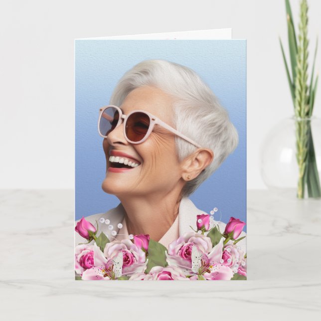 Programa Funeral Rosa Pink Lily Photo Keepape (Frente)