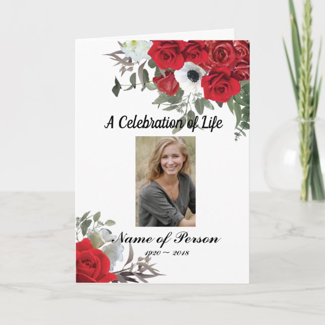 Programa Funeral Rosa vermelha (Frente)