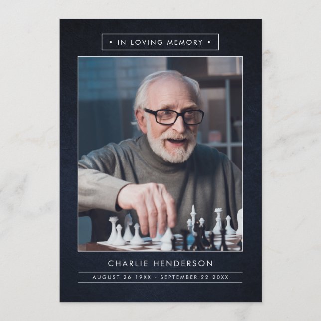 Programa Funeral Simples Azul e Branco (Frente)