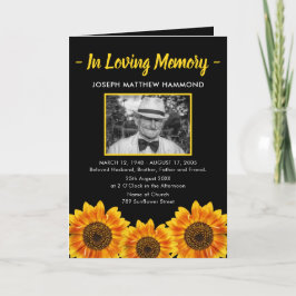 Programa Funeral Sunflower | Ordem de serviço