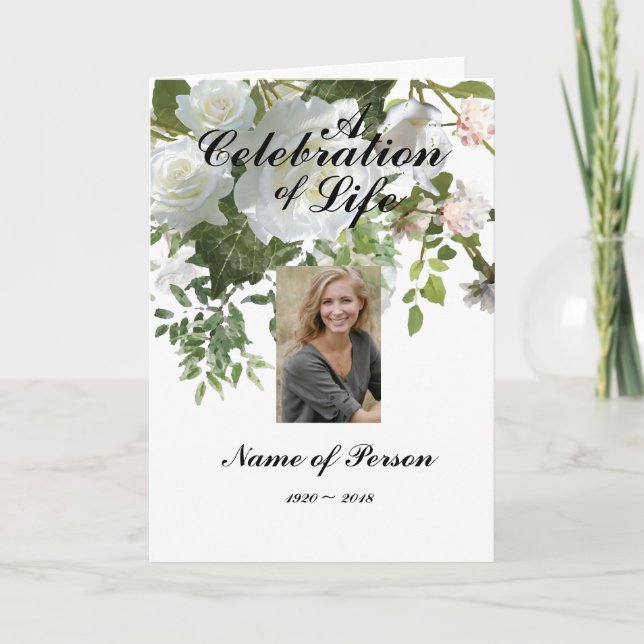 Programa Funeral White Roses (Frente)