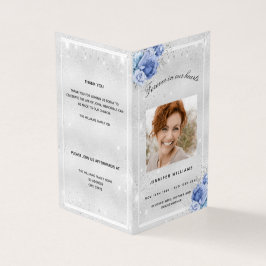 Programa funerário de fotos do Silver Blue Flores