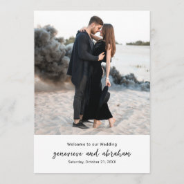 Programa Genevieve Black and White Photo Modern Weding