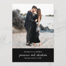 Programa Genevieve Black Photo Modern Wedding