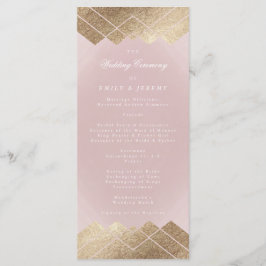 Programa Geométrico Dourado de Casamento Gatsby Ro