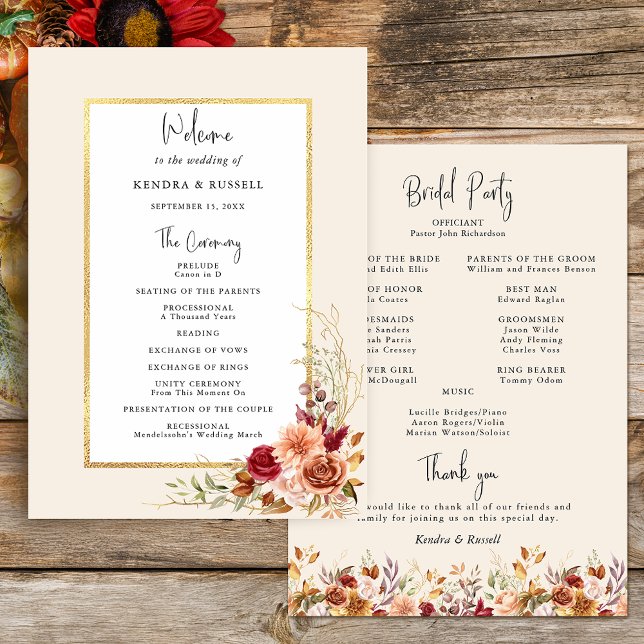 Programa Gilded Fall Terracotta Floral (Criador carregado)