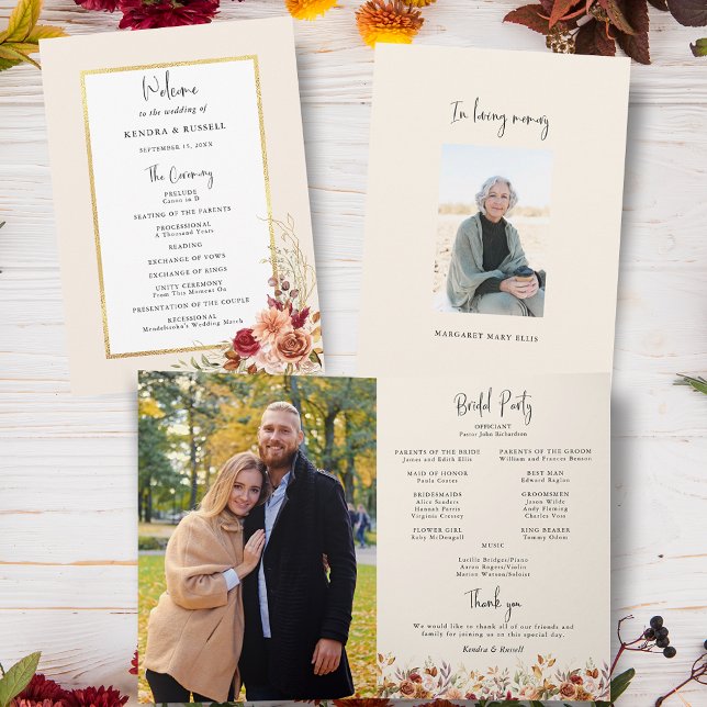 Programa Gilded Fall Terracotta Floral (Criador carregado)